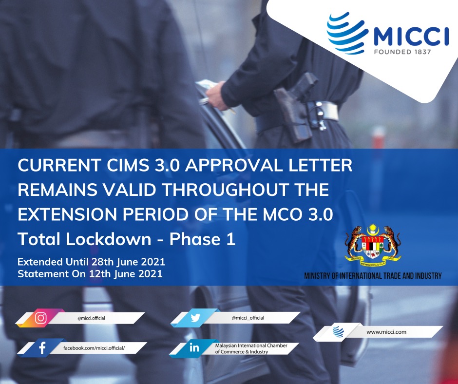 Miti approval letter for mco 3.0